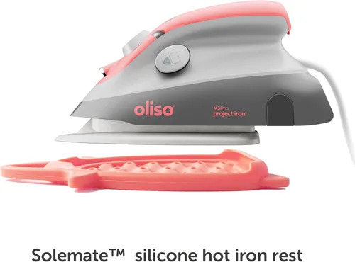 Miniatura 5 de Oliso M3Pro Project Plancha de vapor con solemate (coral) + bolsa de almacenamiento y transporte estuche de viaje (coral)