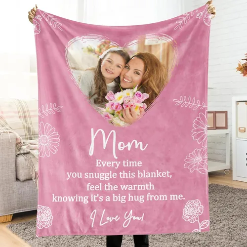 Miniatura 15 de Manta personalizada con foto, manta de felpa con foto personalizada, manta de texto personalizada para novia, novio, esposa, esposo, regalos