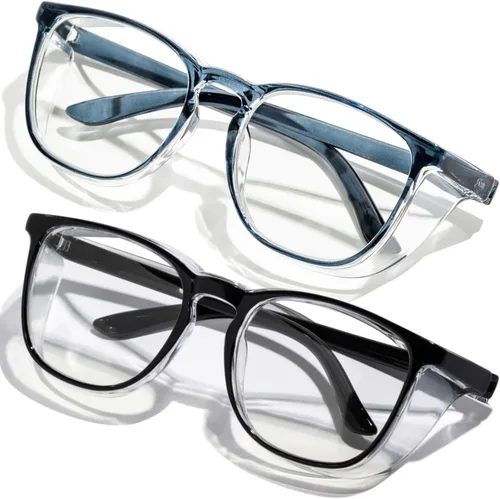Miniatura 16 de Gafas de seguridad antivaho transparente con bloqueo de luz azul para protección ocular, gafas de enfermería para mujeres y hombres A1 Leopardo +