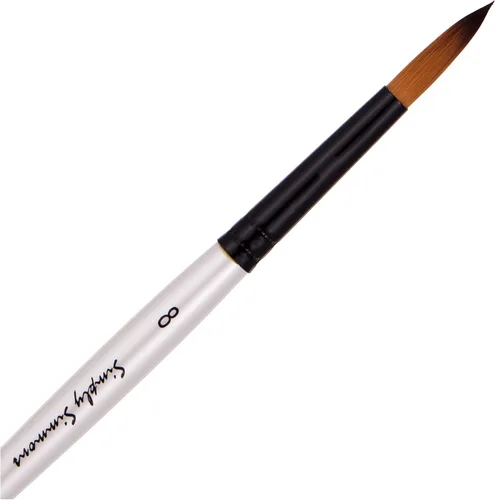 Miniatura 3 de Daler-Rowney Simply Simmons - Cepillo redondo, mango corto, tamaño 8, 1 unidad