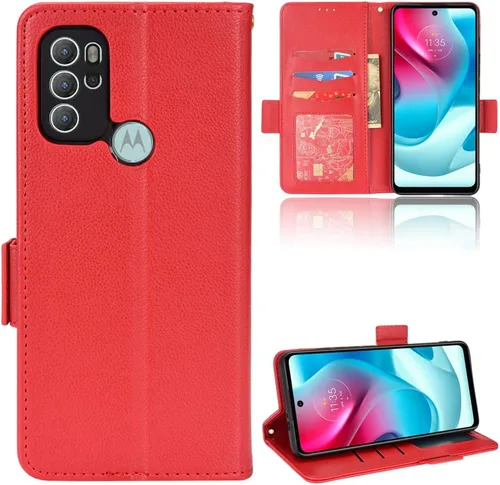 Miniatura 100 de Funda de piel sintética compatible con Motorola Moto E22 4G, funda de piel sintética compatible con Motorola Moto E22i 4G, color negro