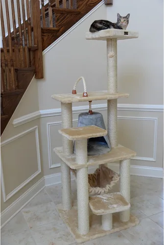 Miniatura 6 de Rascador Armarkat para gatos, estilo árbol, mueble Condo, con una altura de 60 pulgadas a 70 pulgadas