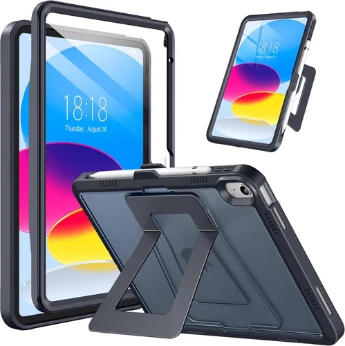 Miniatura 14 de DTTO Funda para iPad (A16) 11ª generación de 11 pulgadas 2025, funda para iPad de 10ª generación, soporte ajustable para vertical/paisaje, protector