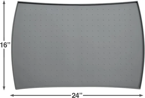 Miniatura 3 de Alfombrilla impermeable PetFusion para comedero de mascotas grande (24" x 16 ") Silicona de grado FDA, higiene superior, no tóxica, varios tamaños