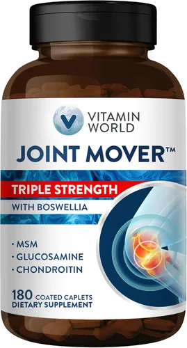 Miniatura 10 de Vitamin World Movimiento de articulaciones de triple fuerza, glucosamina condroitina con suplemento de apoyo articular MSM, extracto de colágeno