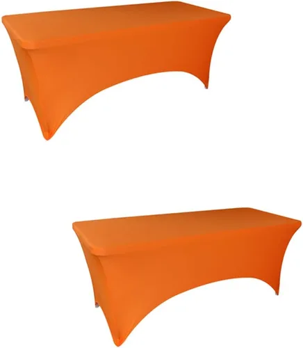 Miniatura 9 de 2 manteles de 6 pies, mantel de elastano color morado claro, mantel rectangular elástico ajustable de 6 pies, protector de mesa lavable de 6 pies