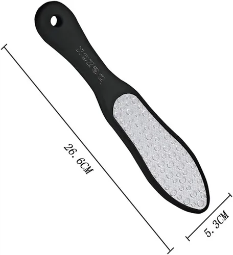 Miniatura 7 de BEZOX Lima de pie (1 unidad), raspador de pies de doble cara, removedor de callos, raspador de pies para eliminación de maíz de talón agrietado