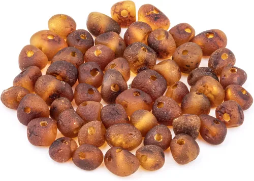 Miniatura 25 de Cuentas de ámbar estilo barroco, pulido y crudo, piedra báltica 100% natural, 0.197-0.236 in, suelta con agujeros perforados, varios colores - Amber