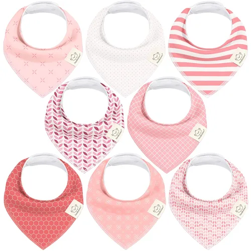 Miniatura 19 de KeaBabies - Juego de 8 baberos tipo bandana para bebés, niñas y niños - Baberos de algodón orgánico para babeo y dentición para recién nacidos