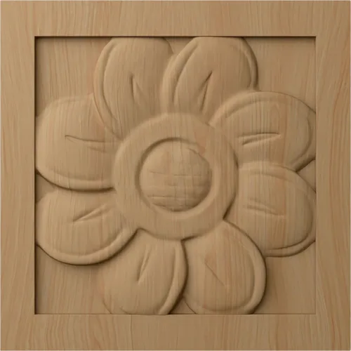 Miniatura 12 de Ekena Millwork ROS03X03X00SFCH Roseta cuadrada pequeña de girasol, 3 pulgadas de ancho x 3 pulgadas de alto x 5/8 pulgadas de largo, cereza