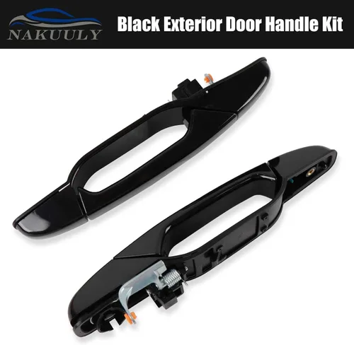 Miniatura 7 de Manija de Puerta Exterior Negra 4 Piezas Delantera Trasera Conductor y Pasajero Compatible con Cadillac Escalade 2007-2014 Chevy Avalanche Silverado