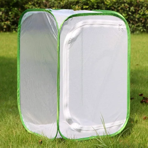Miniatura 5 de RESTCLOUD - Jaula de hábitat para insectos y mariposas, 23.6 pulgadas de alto Blanco con verde