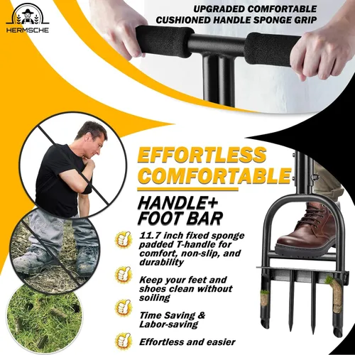 Miniatura 4 de Herramienta de desmalezadora manual para jardín, deshierbe de jardín con mango ergonómico, extractor de diente de león, herramienta de extracción