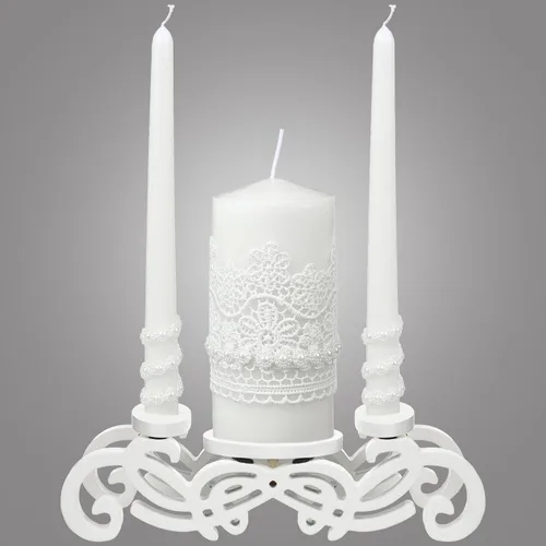 Irenare Unity Velas con soporte para ceremonia de boda, accesorios de decoración de boda, portavelas de cristal, vela para eventos formales, iglesia
