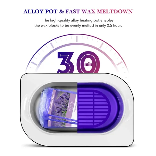 Miniatura 3 de Máquina de cera de parafina para manos y pies - Karite Baño de cera de parafina 4000ml (135.3 fl oz) Calentador de cera de parafina Kit hidratante