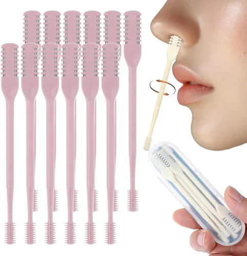 Miniatura 11 de Herramienta removedor de vello nasal de 360°, recortadora de vello nasal portátil para hombres y mujeres, cortador de pelo nasal 2 en 1, cuchillo