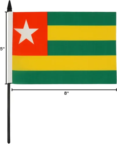 Miniatura 159 de AZ FLAG Sierra Leone Bandera de mesa 5'' x 8'' - Bandera de escritorio de Sierra Leona 21 x 14 cm - Bastón y base de plástico negro