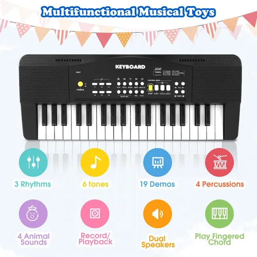 Miniatura 2 de Teclado de piano de juguete para niños, pianos eléctricos mejorados, juguetes para niños de 3, 4, 5, 6, 7, 8 años, teclados para principiantes