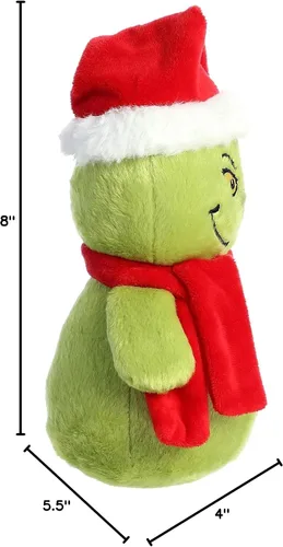 Miniatura 6 de Aurora® Figura de Dr. Seuss™ Muñeco de Nieve Grinch de Peluche - Juguete de Peluche con Licencia Oficial para Juego Imaginativo - Perfecto
