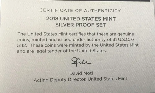 Miniatura 6 de 2018 S US Silver Proof Set Hermoso Cameo Final Prueba