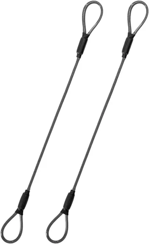 Miniatura 8 de Cuerda de alambre de acero de 0.130 in, bloqueo de cable de seguridad para viajes al aire libre, cable de seguridad trenzado recubierto de acero