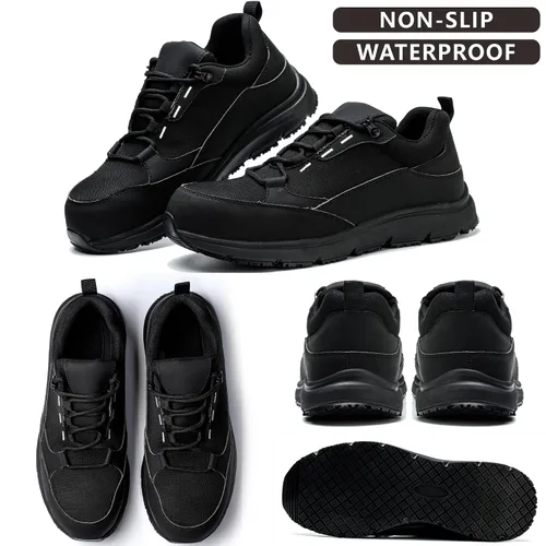 Miniatura 8 de Steel Toe Shoes for Men Women, Non-Slip Waterproof Work Safety Shoes, Indestructible Puncture-Proof Construction Industrial Shoes, Zapatos