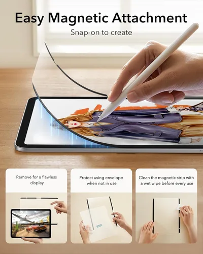 Miniatura 4 de ESR Paper-Feel - Protector de pantalla magnético para iPad A16 de 11ª/10ª generación (11 pulgadas/10.9, 2025/2022), escribe y dibuja como en papel