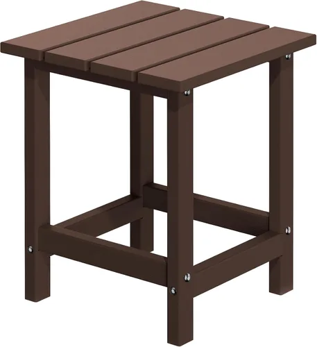 Miniatura 12 de MUCHENGHY Adirondack Mesa auxiliar para exteriores, mesa auxiliar de patio de 14.7 pulgadas, resistente a la intemperie, mesas auxiliares de Blanco