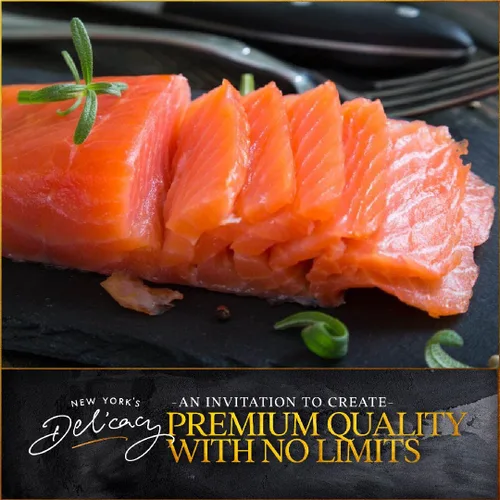 Miniatura 4 de New York's Delicacy, Filete Nova de salmón ahumado entero – [2.9 libras / 1 filete] – Más premiado, sin rodajas, sin piel, kosher, sin gluten, alto