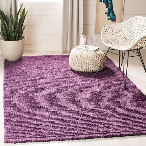 Miniatura 60 de SAFAVIEH Alfombra 9x12 - Colección de fibra natural - Grande - Marrón, Yute hecho a mano, estilo granja, textura gruesa de pelo grueso (NF447D)