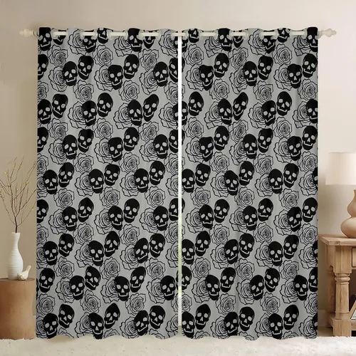 Miniatura 34 de Feelyou Cortinas opacas abstractas modernas de arte abstracto para dormitorio, sala de estar, niños, patrón rojo, gris, negro, patrón de Multi 05