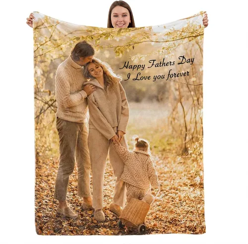 Miniatura 9 de TURMTF Manta personalizada con foto para mamá de hija e hijo, regalos de boda personalizados para ella, él, pareja, esposa, marido, novia, novio