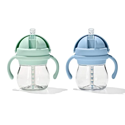 Miniatura 9 de OXO Tot Transitions Vaso con Pajita con Asas 6 oz - Azul Marino - Paquete de 2