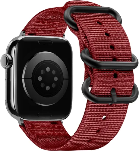 Miniatura 10 de Youther Correa de nailon compatible con Apple Watch Band de 1.654 in 1.732 in 1.772 in 1.811 in 1.929 in 1.496 in 1.575 in 1.614 in, correa