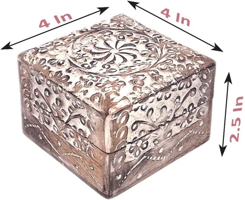 Miniatura 7 de Organizador de joyas antiguas de madera de mango Joyero de madera de mango para mujer, solución de almacenamiento decorativa con diseño elegante