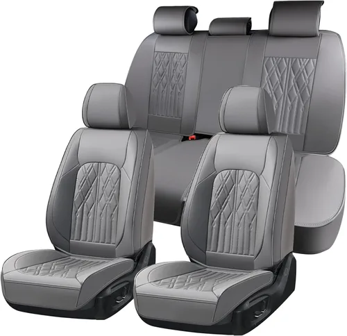 Miniatura 10 de Huidasource Fundas de cuero para asiento trasero, impermeables, para asiento trasero dividido, protector de cojín de asiento de vehículo, ajuste