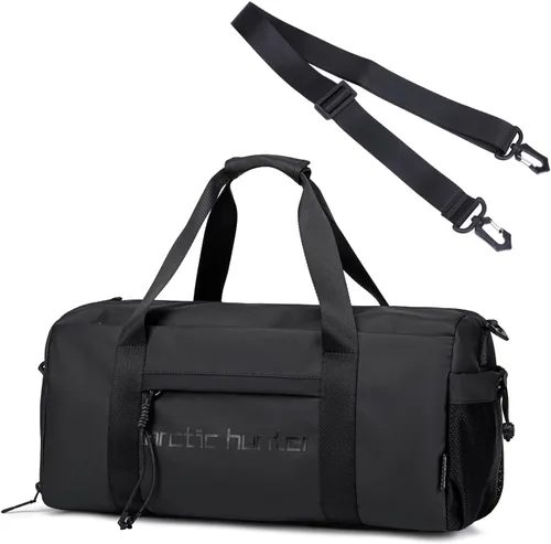 Miniatura 8 de ARCTIC HUNTER AH Bolsa de gimnasio pequeña para hombres y mujeres con compartimento para zapatos, ideal para deportes, viajes y viajes nocturnos