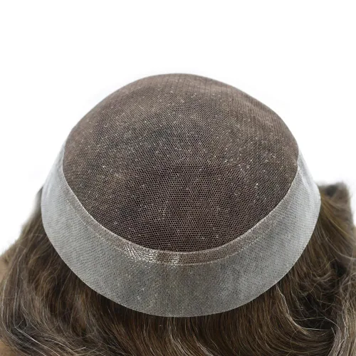 Miniatura 5 de Toupee para hombres Piezas de cabello humano real Encaje suizo para hombres Toupee unidades de cabello humano europeo para hombres Hairpieces Hair
