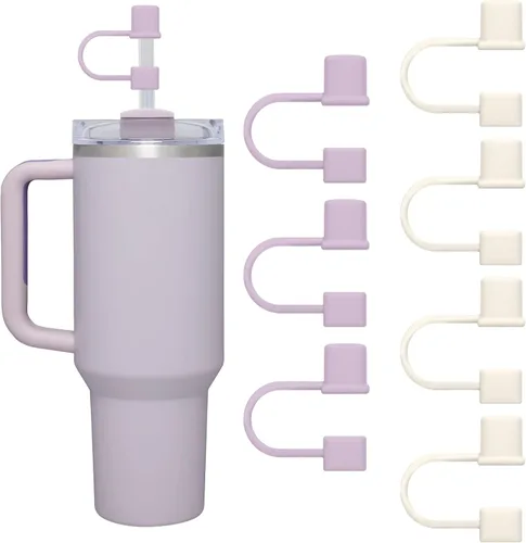 Miniatura 14 de 7 Piezas Tapas Protectoras de Pajilla para Copa Stanley, Simples de 10mm (0.4 pulgadas) Tapas de Pajilla de Silicona para Accesorios de Vaso Stanley