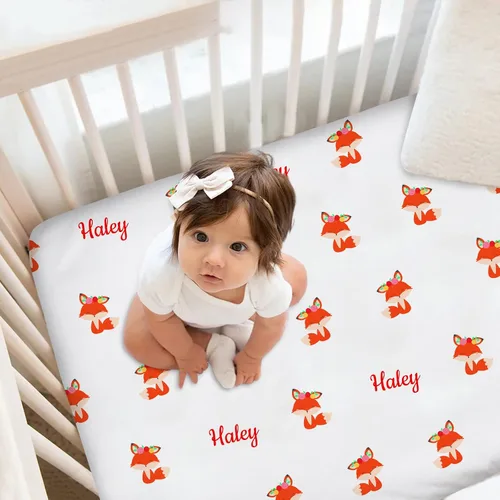 Miniatura 5 de Arrow - Sábanas para cuna de bebé, sábanas ajustadas personalizadas para cuna con nombre, sábanas personalizadas para cuna para bebés niños y niñas