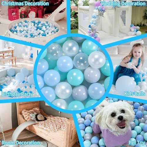 Miniatura 7 de GOGOSO Pelotas para niñas y niños pequeños para casa de juegos, piscina para bebés, centros de diversión, para bebés, niños, niños pequeños de 1 a 3