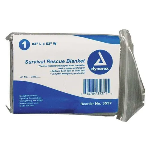 Dynarex Manta de rescate de supervivencia, 120 unidades, 84 x 52 pulgadas