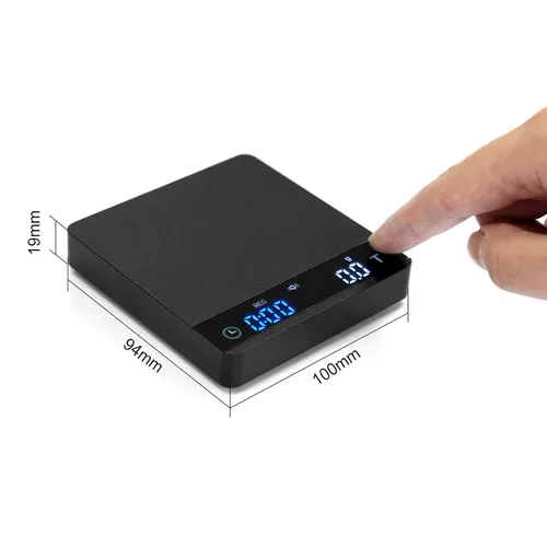 Miniatura 8 de Báscula de café de metal con temporizador, báscula de espresso con cronometraje automático, 3 modos para máquina de espresso y vertido, báscula