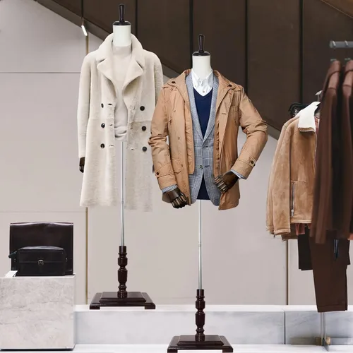 Miniatura 5 de Maniquí femenino con forma de torso para costura, cuerpo de maniquí dorado con soporte metálico, cabeza desmontable para exhibición de ropa