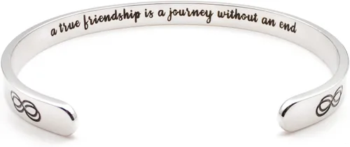 Miniatura 71 de Dczosily Pulseras inspiradoras para mujer, de acero inoxidable, pulseras motivacionales, regalos personalizados para mejores amigas