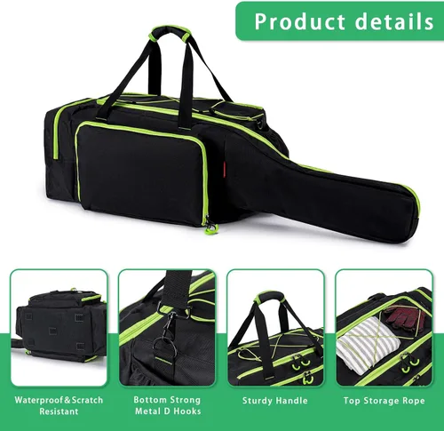 Miniatura 4 de Estuche para motosierra, bolsa duradera para motosierra con bandeja extraíble a prueba de derrames y fácil de limpiar, funda de transporte