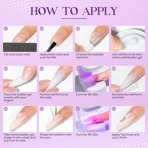 Miniatura 7 de MIZHSE Gel de Construcción Sólido para Uñas, 60g Gel 3D Blanco para Escultura de Uñas, No Pegajoso, Talla Dura, Extensión, Removible en UV LED