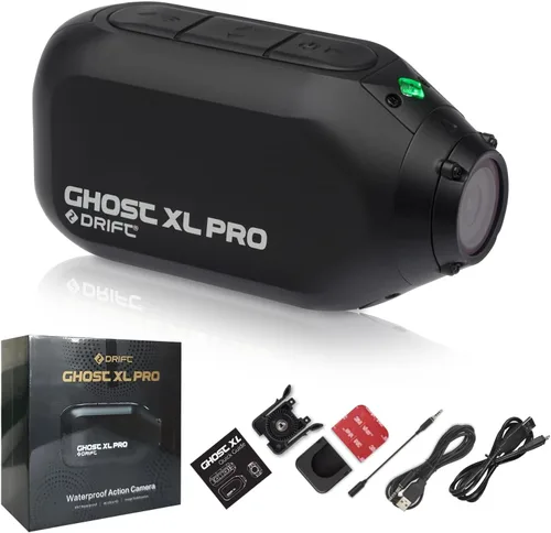 DRIFT Ghost XL PRO Cámara de acción deportiva 4K deporte WiFi IPX7 impermeable portátil transmisión en vivo Vlog motocicleta casco cam XLPRO-4K