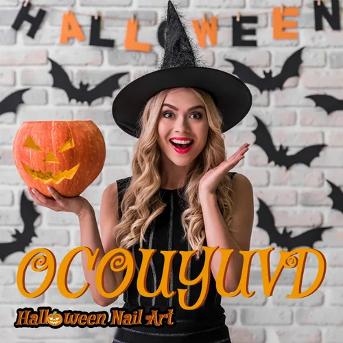 Miniatura 7 de Uñas postizas a presión de Halloween, uñas postizas cuadradas cortas con diseños de gato negro, acabado degradado brillante, cobertura completa