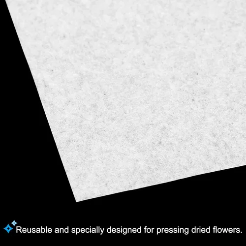 Miniatura 3 de PATIKIL Papel de prensa de flores de 6 x 6 pulgadas, 2 juegos/20 hojas de repuesto de papel secante absorbente reutilizable para manualidades